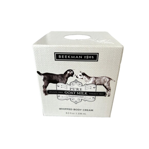 Beekman 1802 Pure Goat Milk "Whipped Body Cream" 8 fl oz. Fragrance Free New - Picture 2 of 7